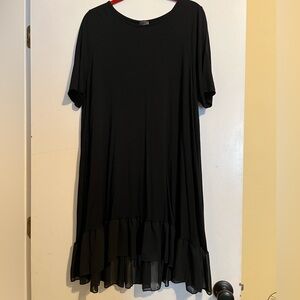 Agnes & Dora Elegant Black Ruffle Hem Dress Xl